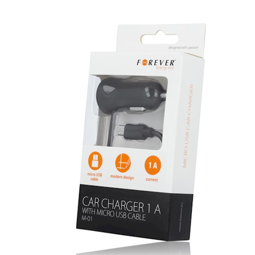 Incarcator auto MicroUsb, M01 Forever, 1A thumb