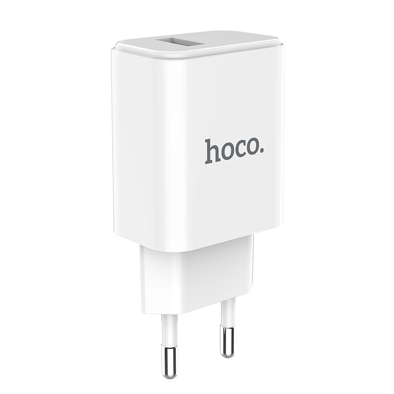 Incarcator priza Hoco C61A Victoria, 1xUSB, 2.1A, Alb thumb