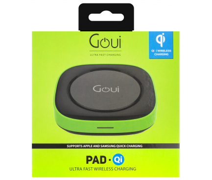 Incarcator Retea Wireless Goui Pad Qi G-WC15WQI-K cu Incarcare Rapida 15W Negru thumb