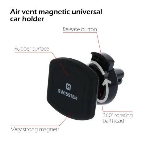 Suport Auto Swissten S-GRIP AV-M3 Air Vent Negru