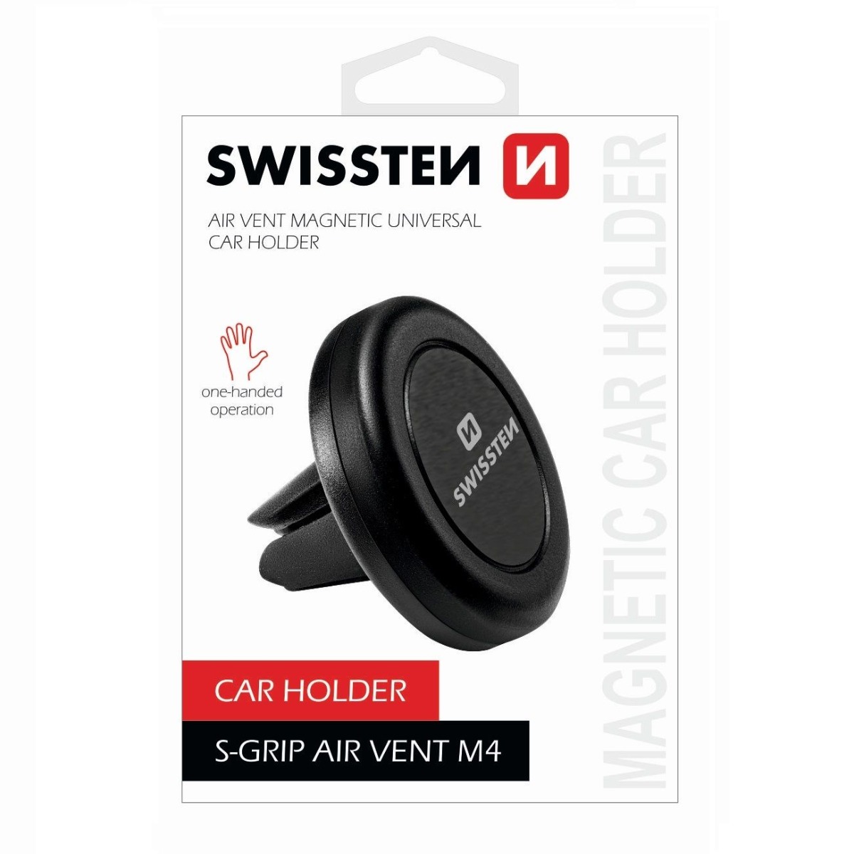 Suport Auto Swissten S-GRIP AV-M4 Magnetic Air Vent Negru thumb